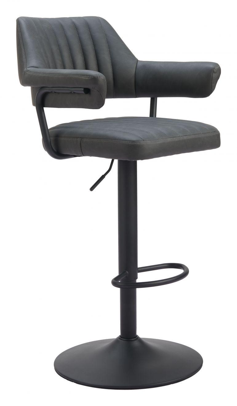 Zuo Modern Erret Swivel Gray Barstool
