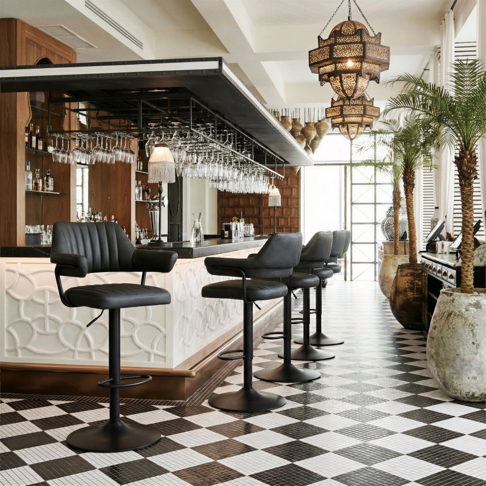 Zuo Modern Erret Swivel Gray Barstool