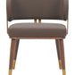 Brew Upholstered Walnut Chair by Zuo Modern