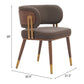 Brew Upholstered Walnut Chair by Zuo Modern