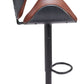 Zuo Modern Meyane Barstool Brown