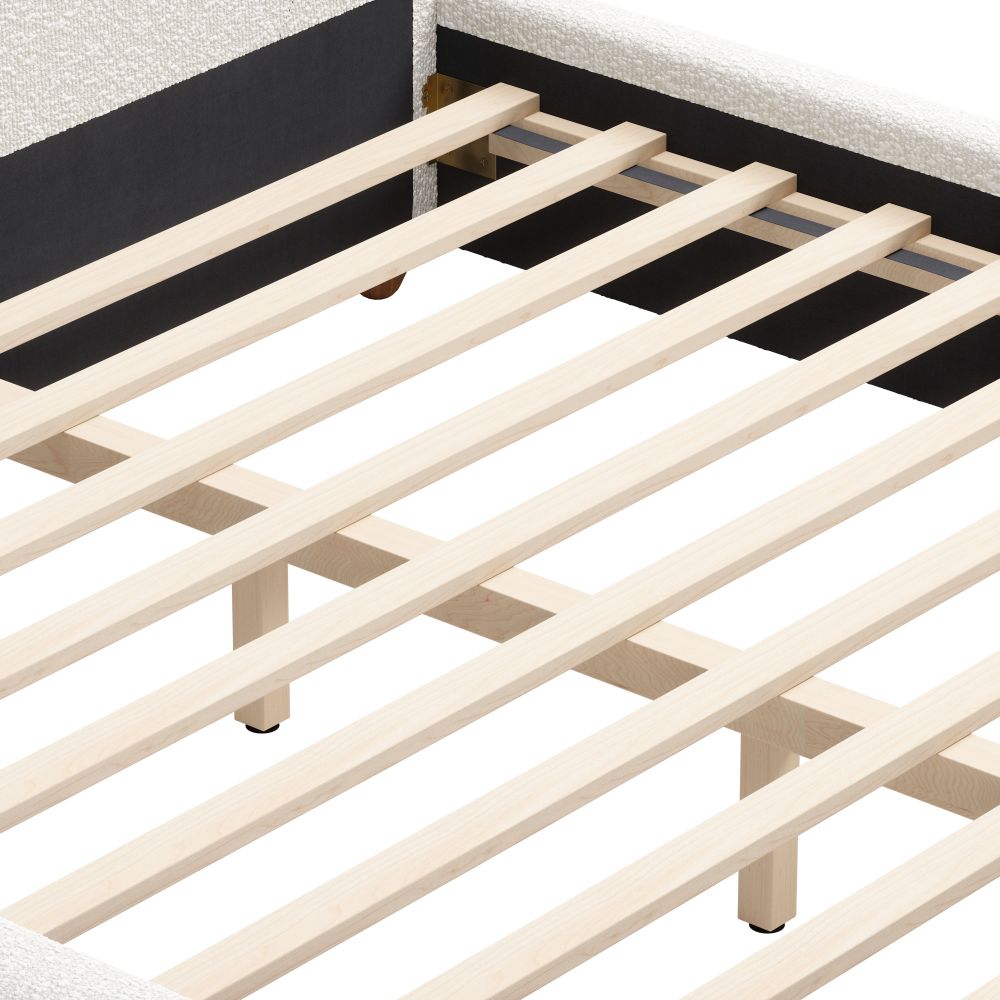 Baris Queen Bed Ivory 110663