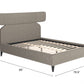 Dusa Olive Brown Platform Bed