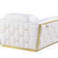 Silla Global United 1111 - Cuero italiano blanco
