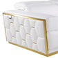 Global United 1111 Sofa - White Italian Leather