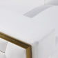 Global United 1111 Sofa - White Italian Leather