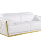 Global United 1111 Sofa - White Italian Leather