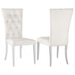 Kerwin 111102 White Velvet Chair - Set of 2