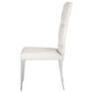 Kerwin 111102 White Velvet Chair - Set of 2