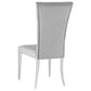 Kerwin 111103 Silla de terciopelo gris - Juego de 2
