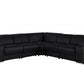 Divanitalia 1116 Black 5 Pc Power Sectional