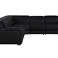 Divanitalia 1116 Black 5 Pc Power Sectional