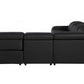 Divanitalia 1116 Black 5 Pc Power Sectional