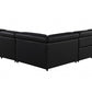 Divanitalia 1116 Black 5 Pc Power Sectional