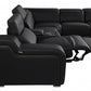 Divanitalia 1116 Black 5 Pc Power Sectional