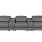 1116 DivanItalia 8-Piece Home Theater Seating - Top Grain Italian Leather