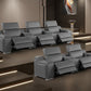 1116 DivanItalia 8-Piece Home Theater Seating - Top Grain Italian Leather