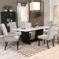 Sherry 7 Pc White Marble Dining Set