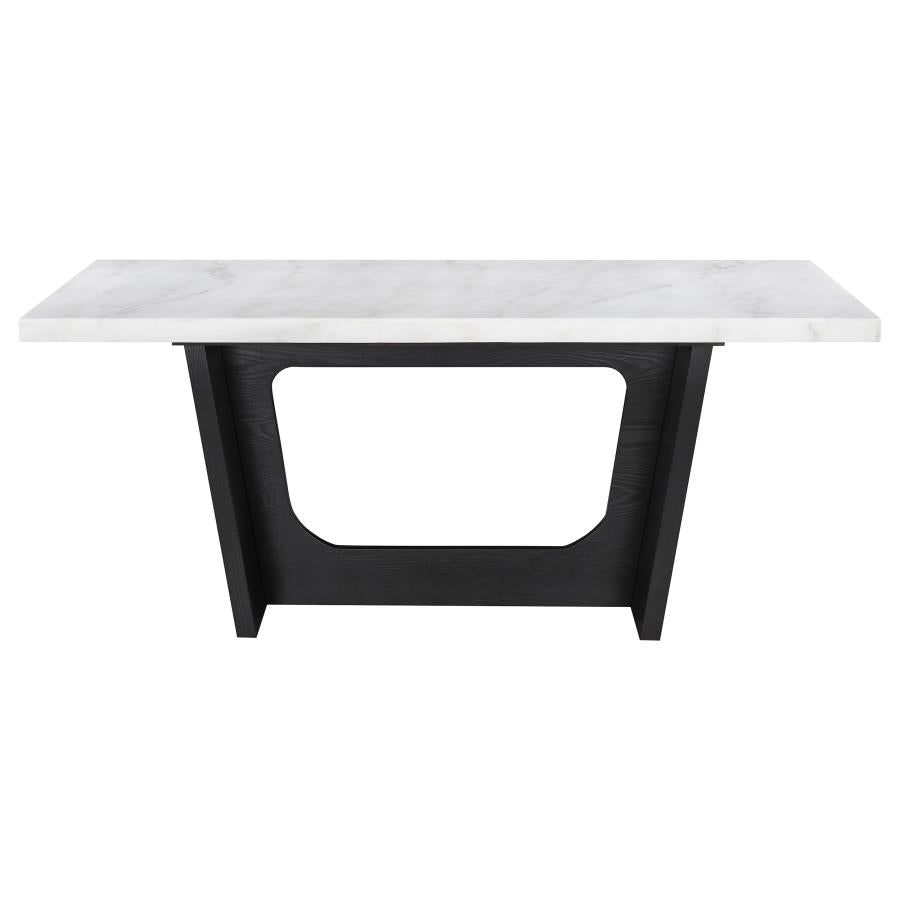 Sherry 7 Pc White Marble Dining Set