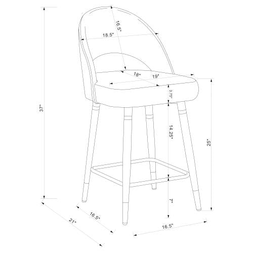 Ellie 5 Pc Glam Dining Collection 115558-S5G