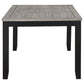 Juego de comedor Elodie de 5 a 7 piezas en dos tonos con hoja extensible
