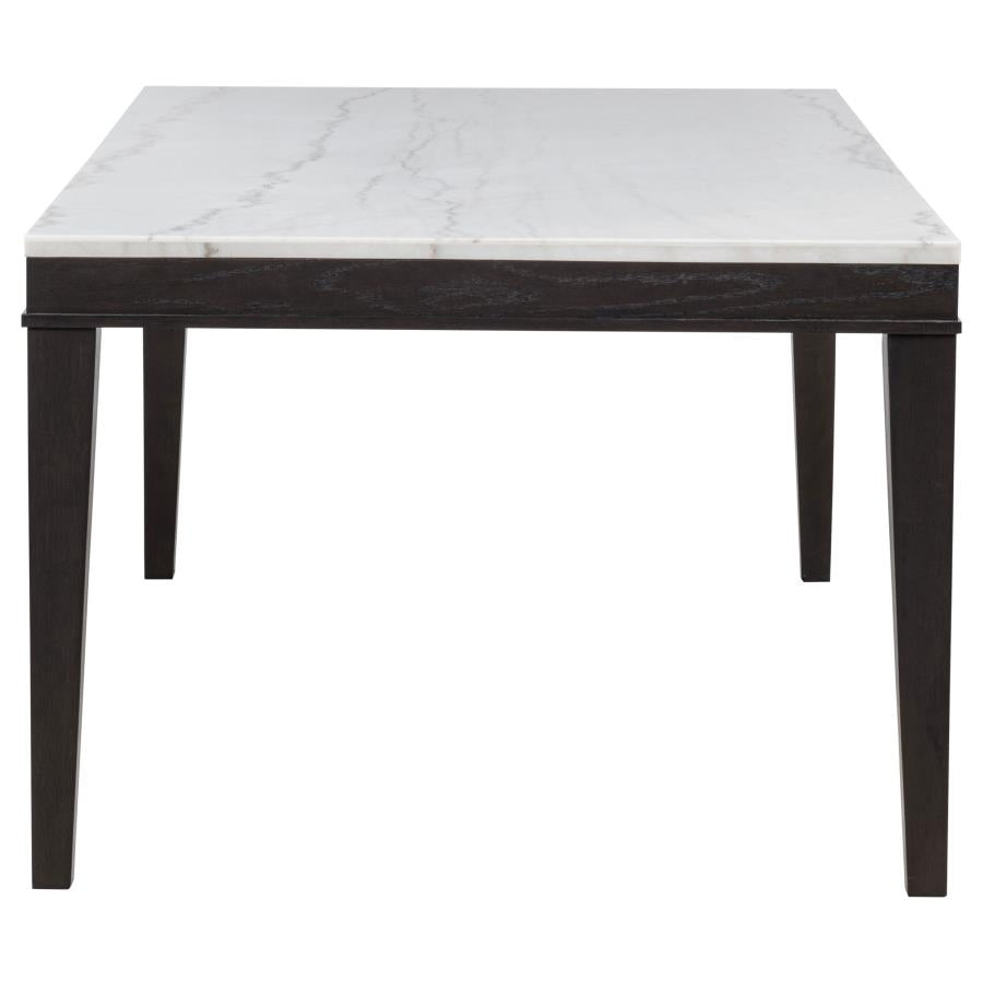 Averill 7 Pc White Marble Top Dining Set