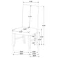 Averill 7 Pc White Marble Top Dining Set