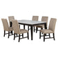 Averill 7 Pc Dining Set Tan and Coffee Bean