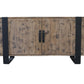 Huntington Wine Cabinet Natural with Antique Black