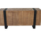 Huntington Wine Cabinet Natural with Antique Black