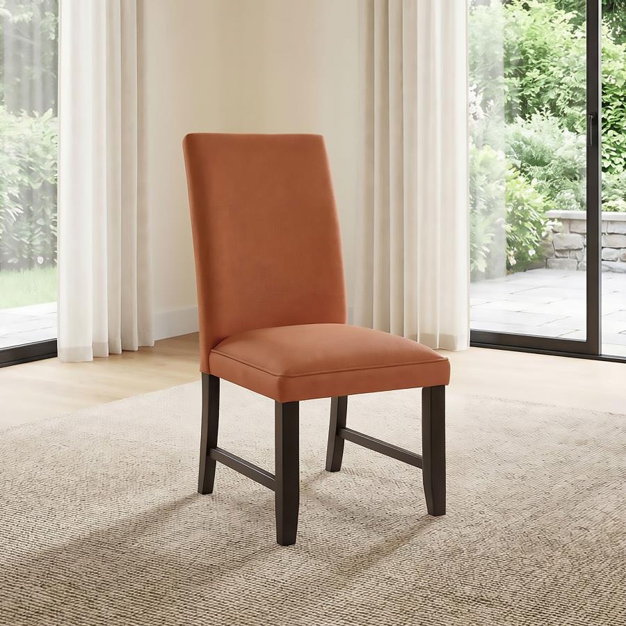 Berning Fabric Upholstered Parson Side Chair Salmon