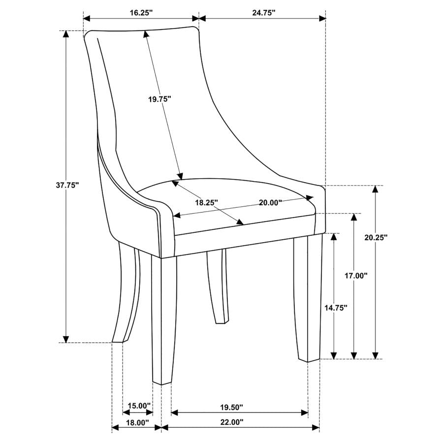 Sillón orejero Phelps Demi - juego de 2