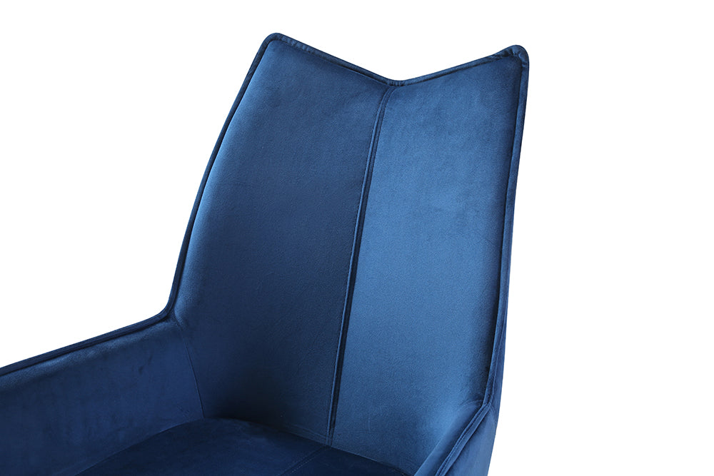 1218 Swivel Dining Chair Navy Blue Fabric