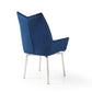 1218 Swivel Dining Chair Navy Blue Fabric