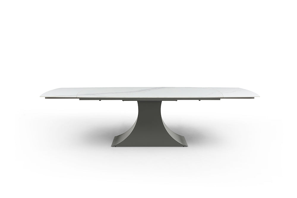 ESF 9437 Expandable White Marble Top Dining Set