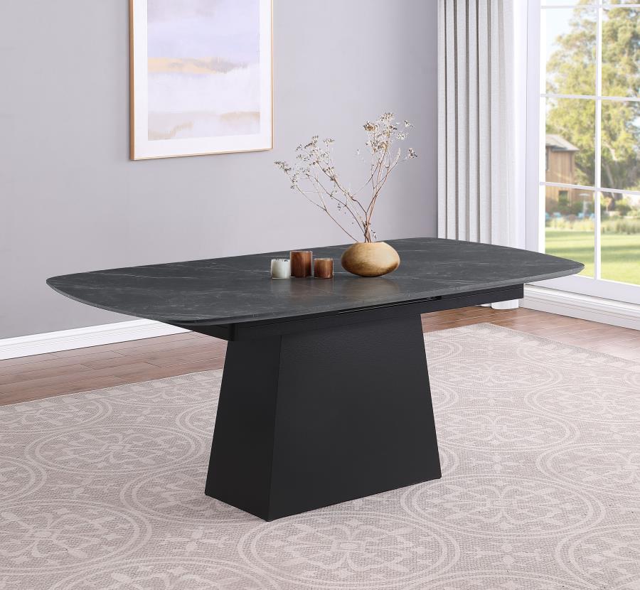 Potero Faux Marble Extension Leaf Dining Set