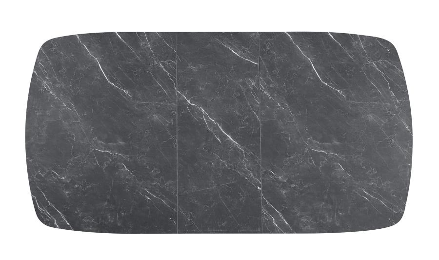 Potero Faux Marble Extension Leaf Dining Set