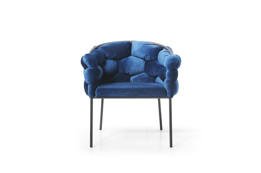 Modrest Debra Blue Fabric Chair