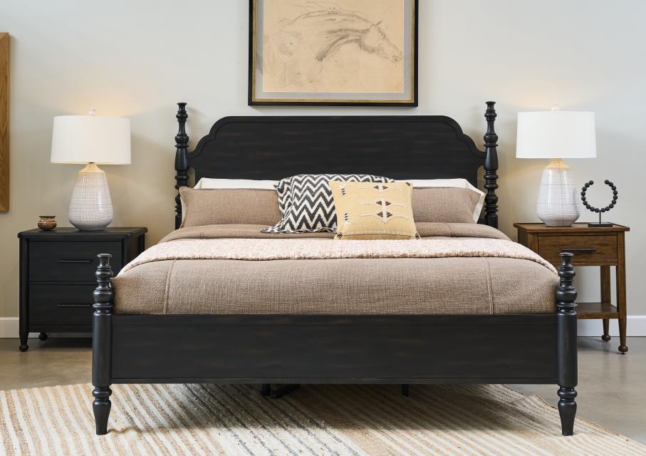 Calhoun Ebony Whisky Oak Poster Bed Collection