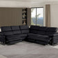 Divanitalia 1246 Black Power 5 Pc Sectional