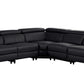 Divanitalia 1246 Black Power 5 Pc Sectional