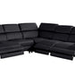 Divanitalia 1246 Black Power 5 Pc Sectional