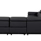 Divanitalia 1246 Black Power 5 Pc Sectional