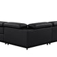 Divanitalia 1246 Black Power 5 Pc Sectional