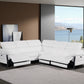 Divanitalia 1246 White Power 5 Pc Sectional