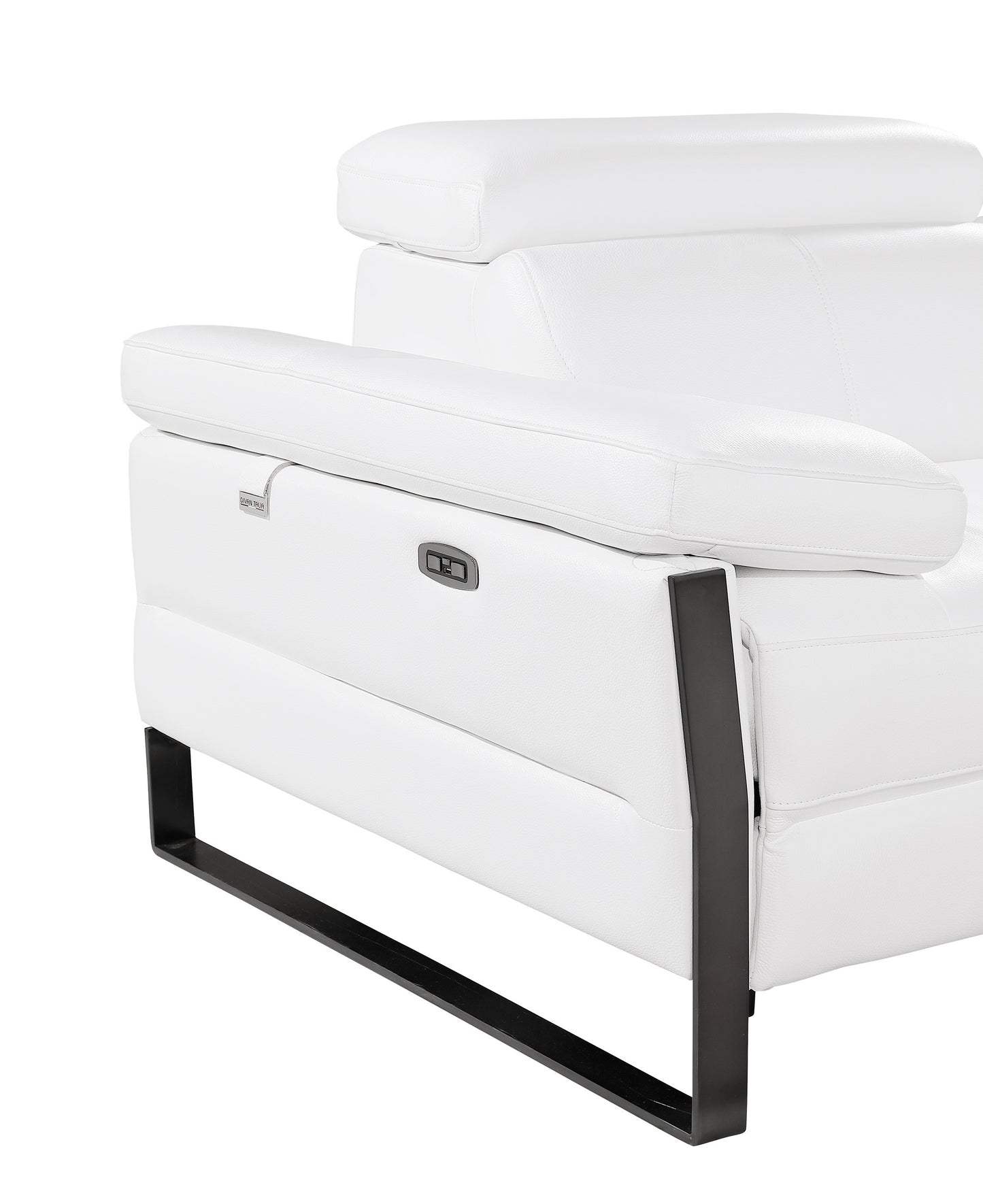 Divanitalia 1246 White Power 5 Pc Sectional