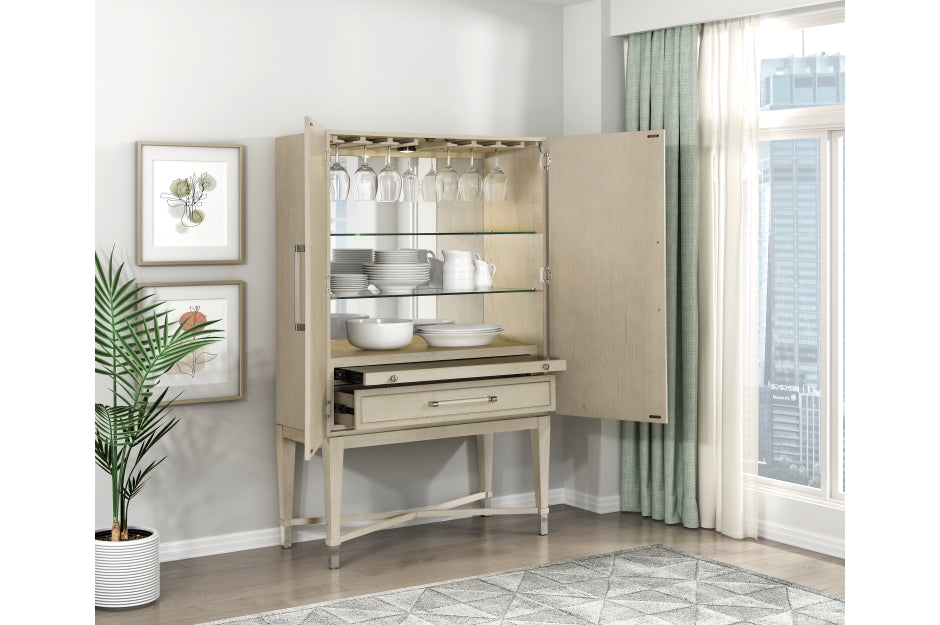 Genoa Light Oak Bar Cabinet 1312-44C