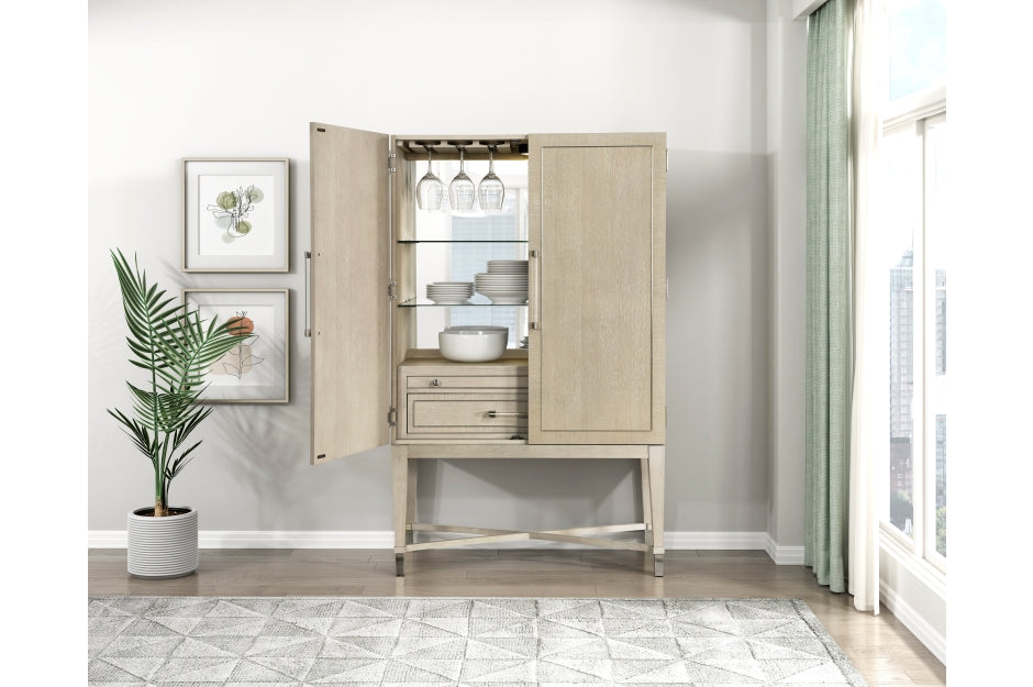 Genoa Light Oak Bar Cabinet 1312-44C
