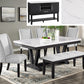 Vance 6 Pc Faux Marble Dining Collection