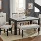 Jules 6 Pc Faux Marble Dining Collection